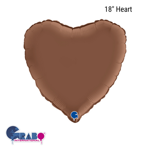 Chocolate Brown Heart Balloon