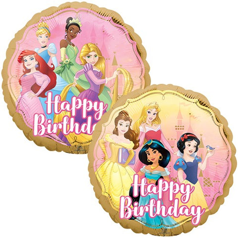 Disney Princess Round Happy Birthday Helium Balloon