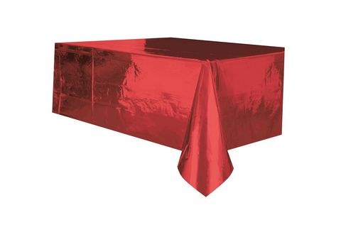 Red Metallic Tablecloth
