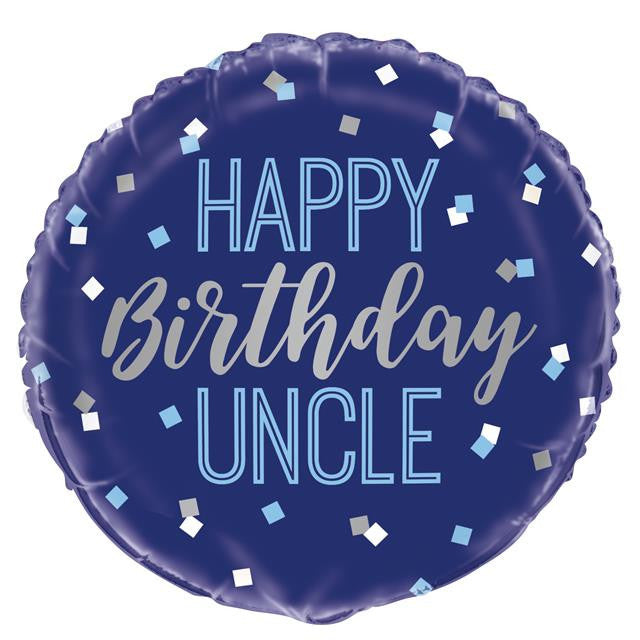 Happy Birthday Uncle Foil Balloon