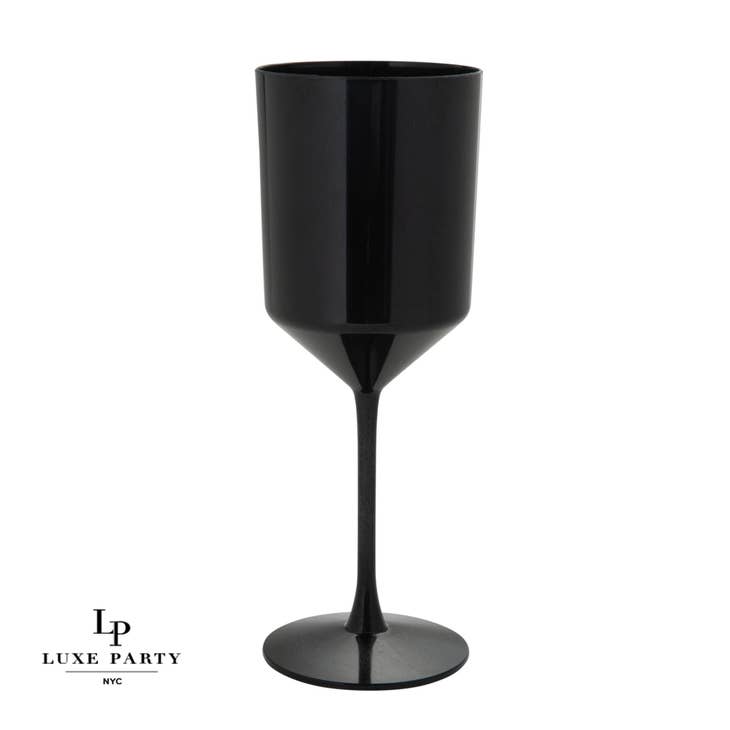 Black plastic stemware discount