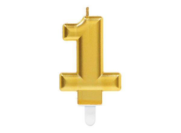 Gold Number Candle (Choose Your Numbers)