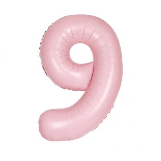Pastel Pink Number Balloons
