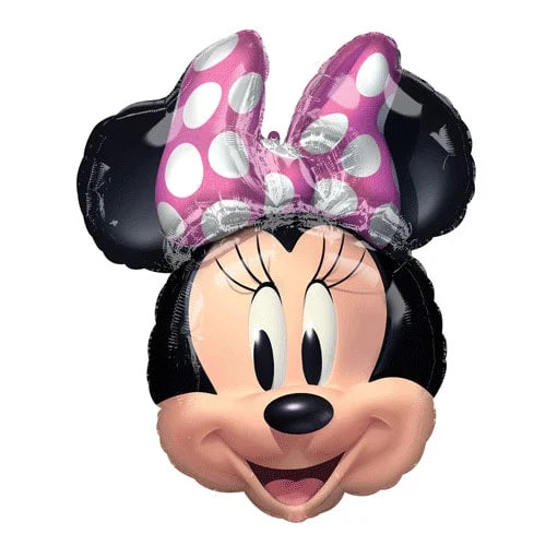 Minnie Mouse Head Pink Bow Balloon