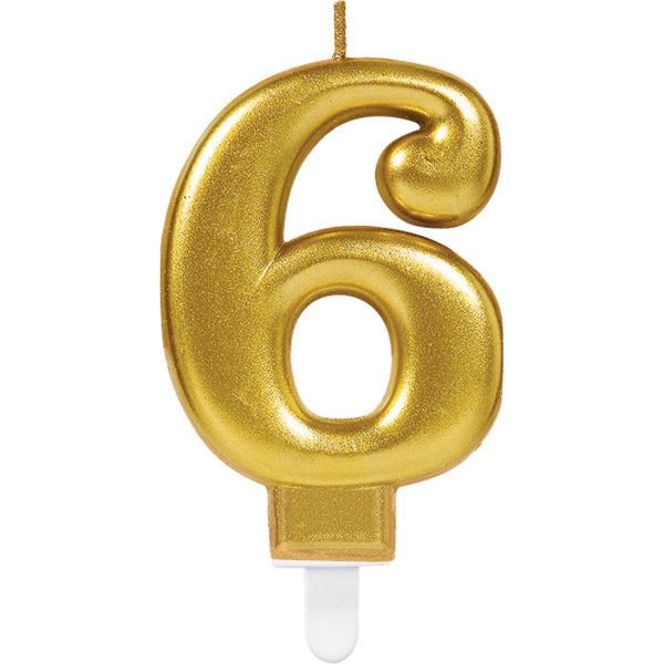 Gold Number Candle (Choose Your Numbers)