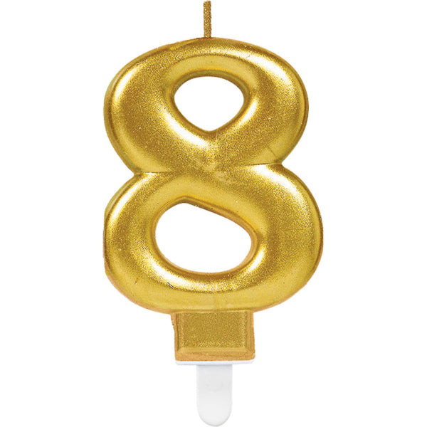 Gold Number Candle (Choose Your Numbers)