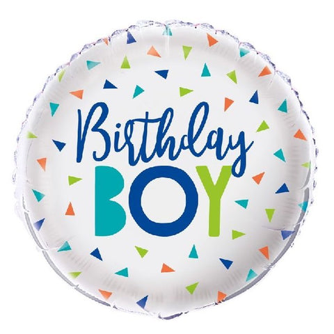 Birthday Boy Confetti Foil Balloon