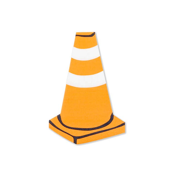 Under Construction Traffic Cone Petite Napkins (16 Pack)