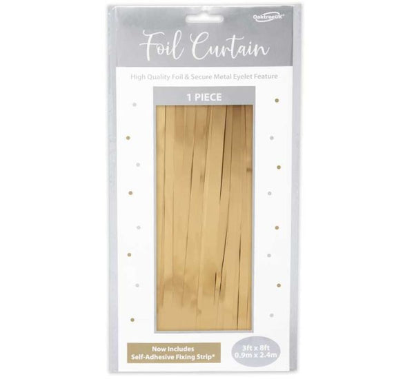 Matte Gold Foil Tassel Curtain