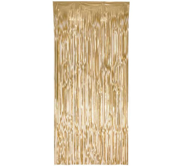 Matte Gold Foil Tassel Curtain