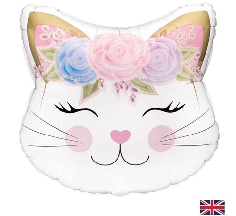 Floral Cat Head Balloon