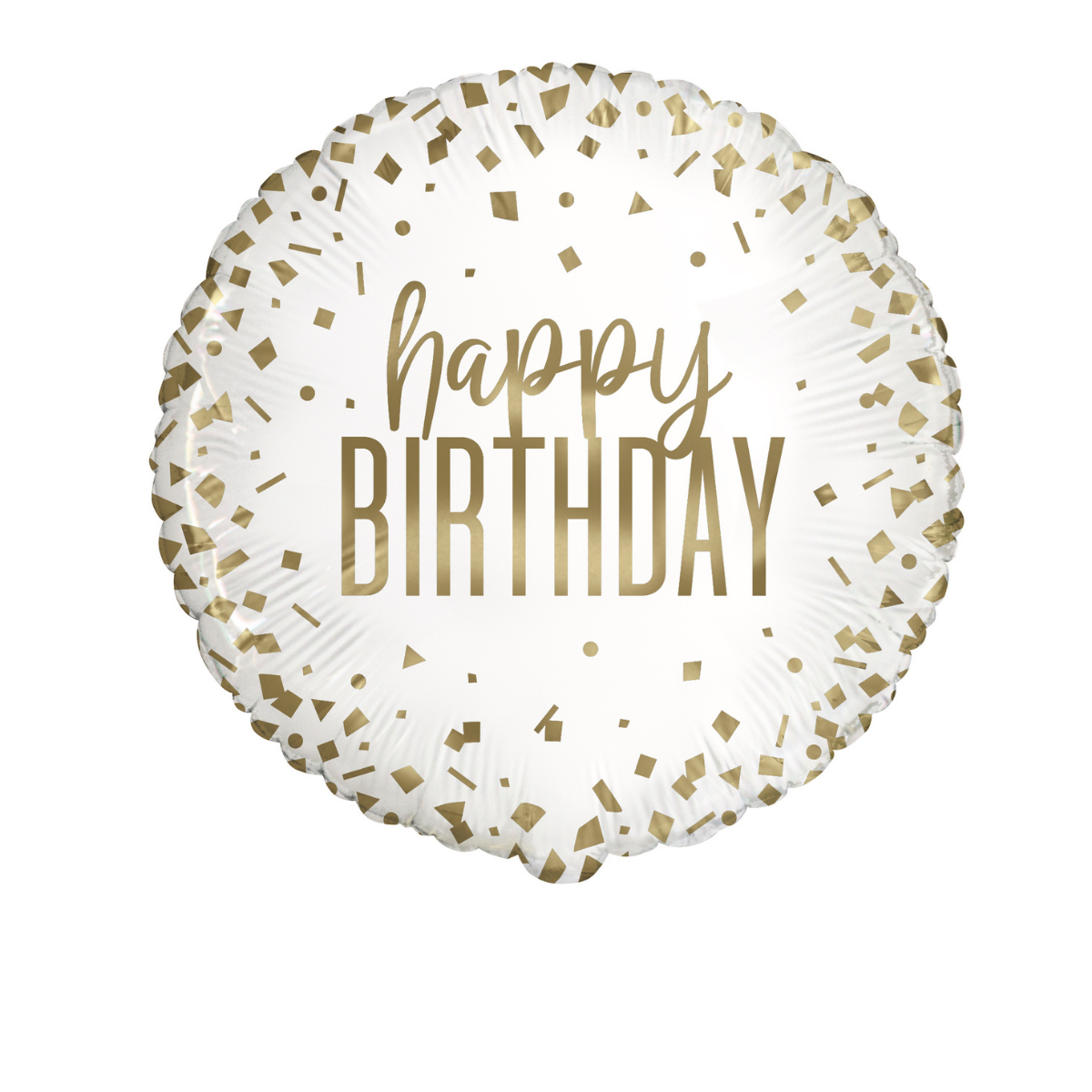 Gold Happy Birthday Round Balloon