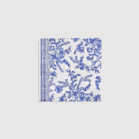 Blue Toile Cocktail Napkins (25 Pack)