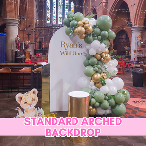 STANDARD ARCHED BACKDROP HIRE - PLEASE EMAIL TO HIRE