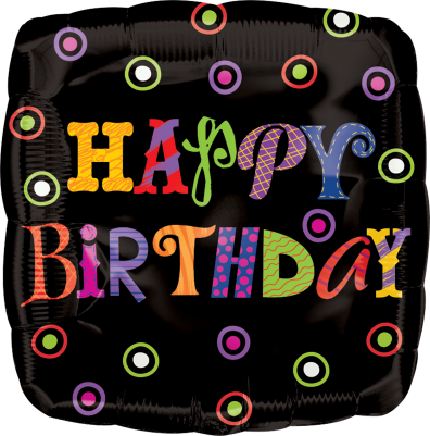 Happy Birthday Funky Foil Balloon