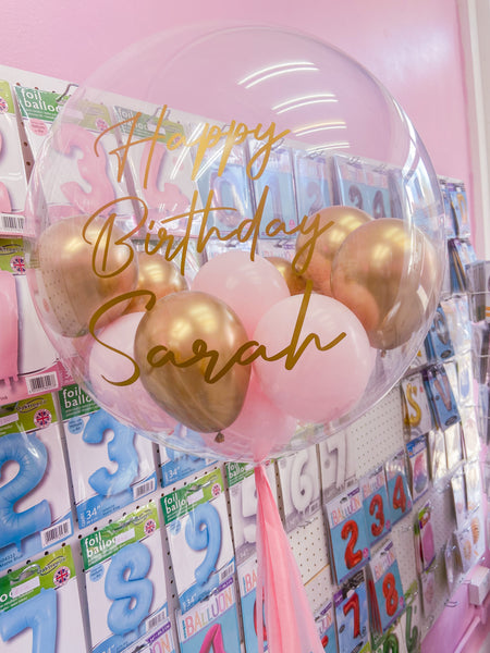'BUBBLIN' BABY' PERSONALISED MINI FILLED BUBBLE BALLOON