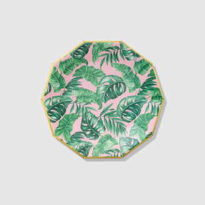 Palm Leaves Large Paper Party Plates (10 Pack)