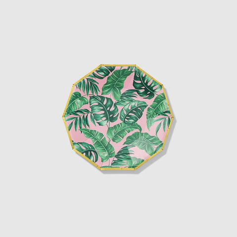 Palm Leaves Small Paper Party Plates (10 Pack)