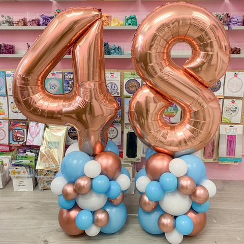 Double Number Balloon Columns