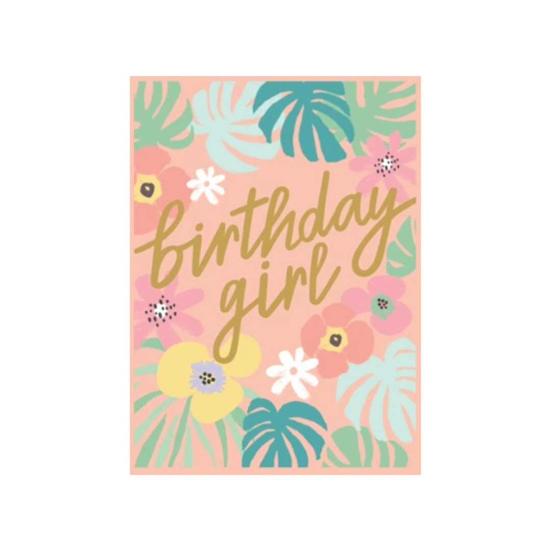 Tropical Birthday Girl Birthday Card