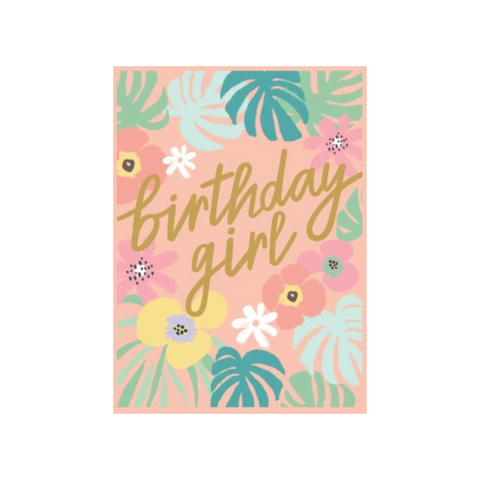 Tropical Birthday Girl Birthday Card