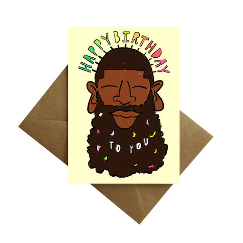 Bearded Man Birthday Card