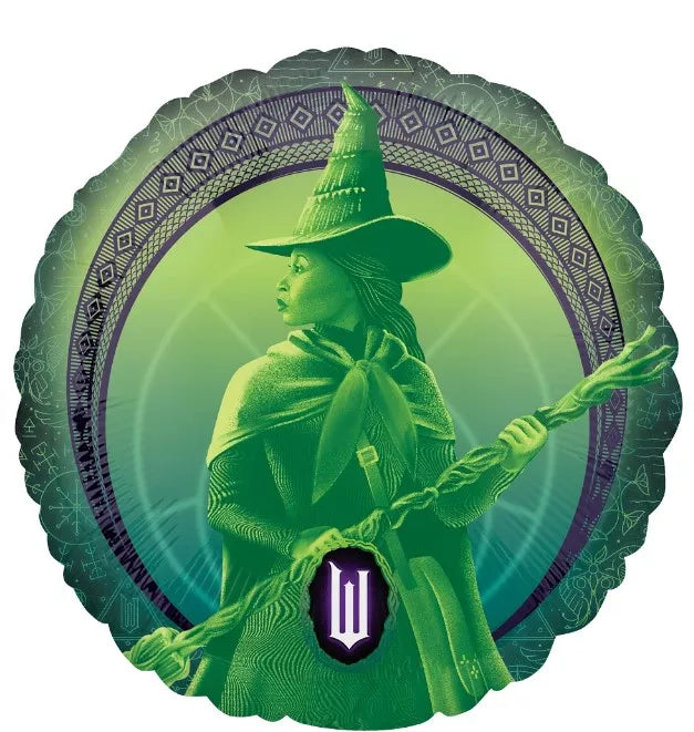 Wicked Pink & Green Double Sided Round Foil Balloon