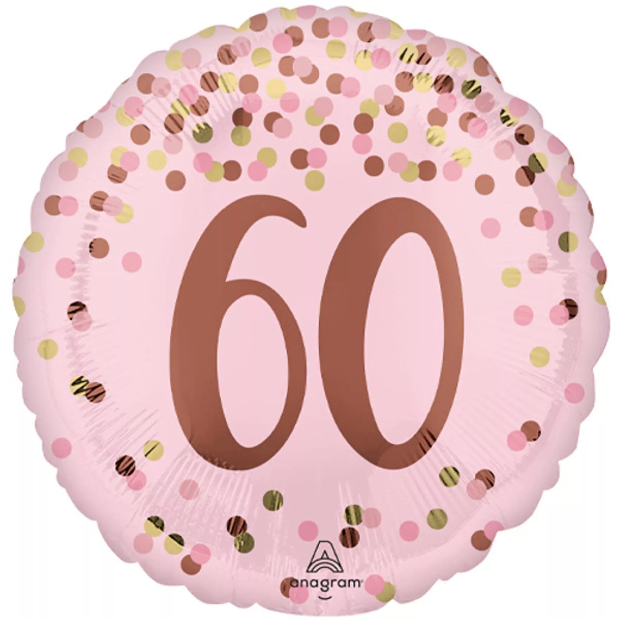 Pink Confetti 60th Birthday Foil Balloon