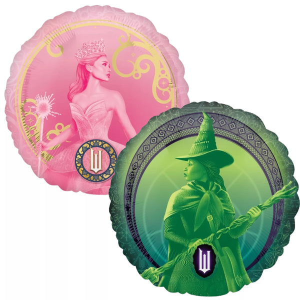 Wicked Pink & Green Double Sided Round Foil Balloon