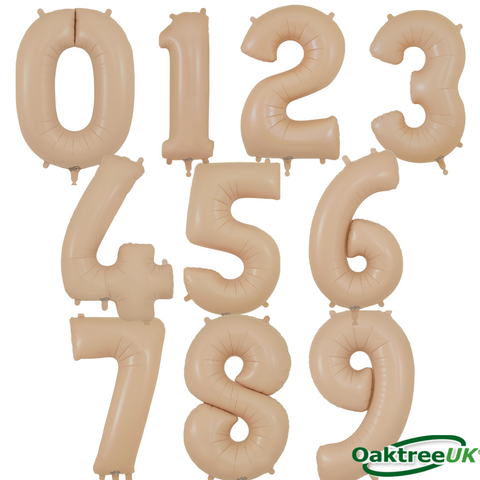 Nude Matte Number Balloons