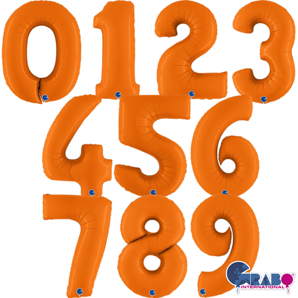 Orange XL Number Balloons