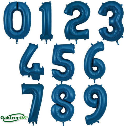 Navy Blue Number Balloons