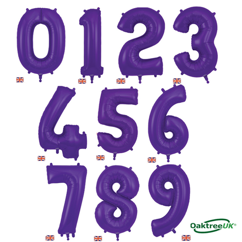 Purple Number Balloons