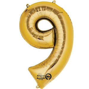 SALE Gold Number 9 Balloon