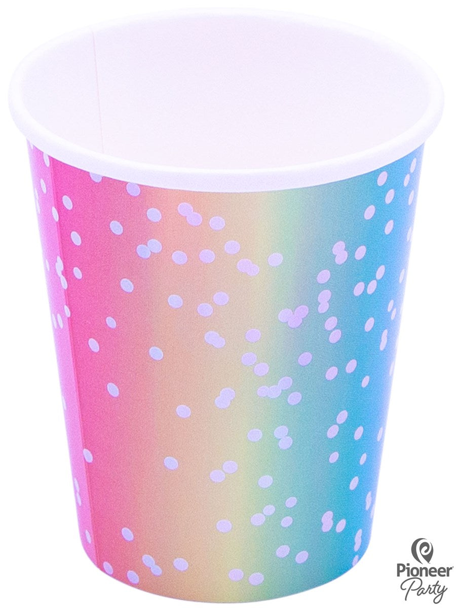 Rainbow Ombre Paper Cups (Pack 8)