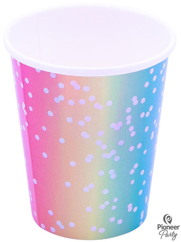Rainbow Ombre Paper Cups (Pack 8)