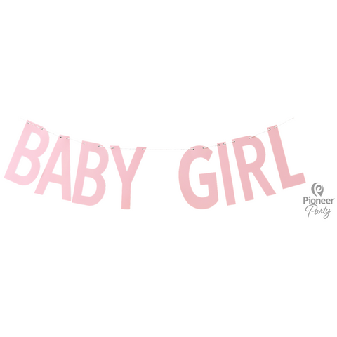 Baby Girl Pink Letter Banner