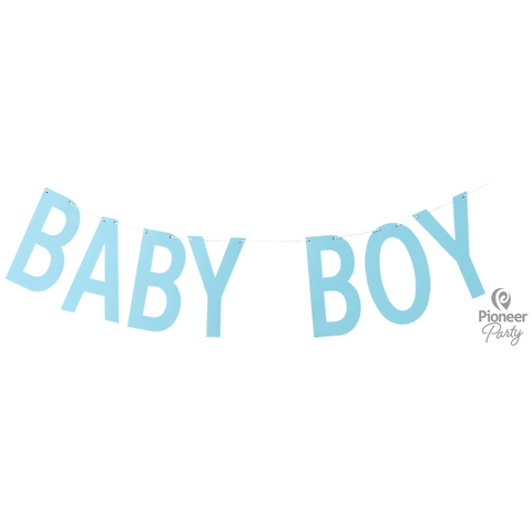Baby Boy Blue Letter Banner
