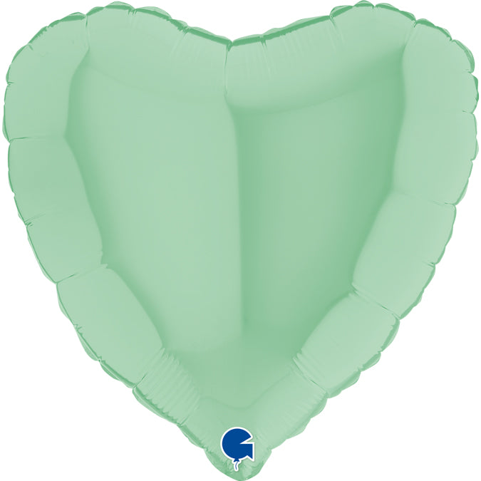 Matte Green Heart Balloon