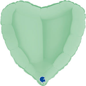 Matte Green Heart Balloon