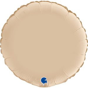 Satin Cream Round Foil Balloon