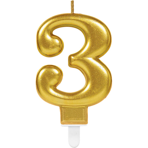 Gold Number Candle (Choose Your Numbers)