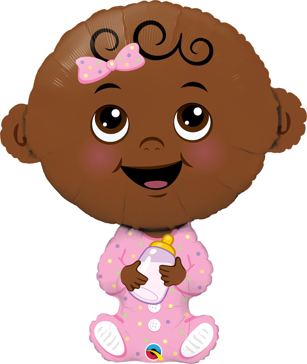 Black Baby Girl Balloon