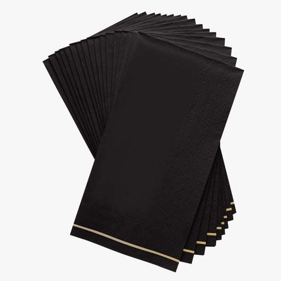 Black & Gold Luxury Napkins (16 pack)