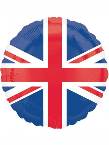 Union Jack Flag Round Foil Balloon