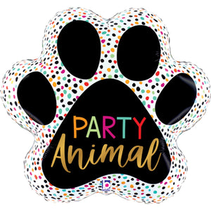 Party Animal Paw Print Balloon