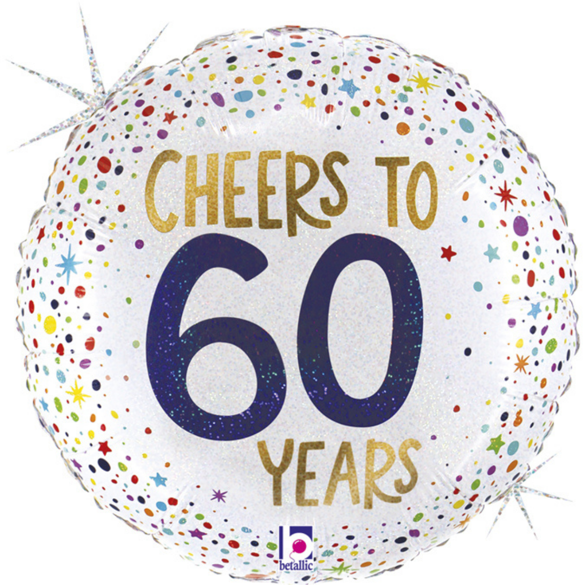Cheers To 60 Years Birthday Foil Balloon