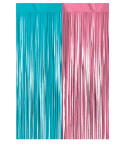 Gender Reveal Foil Tassel Curtain