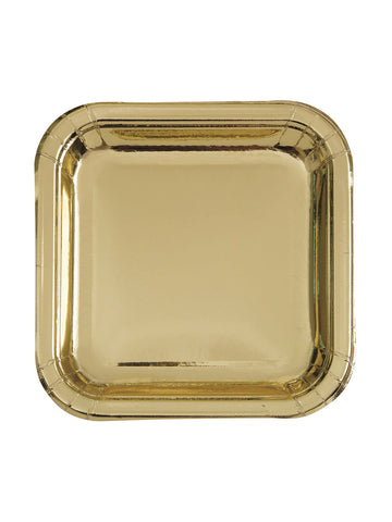 Gold Square Paper Plates