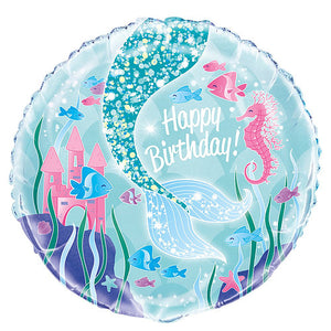 Happy Birthday Mermaid Balloon